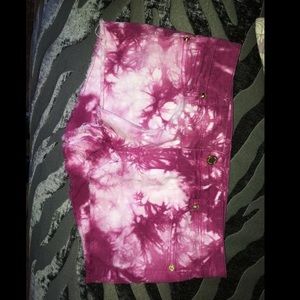 Michael Kors Pink Tie Dye Denim Shorts Size 2